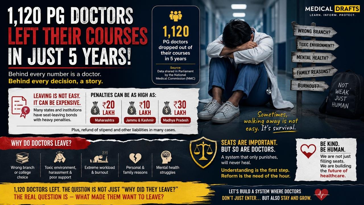 1,120 PG Doctors Left Their Courses in Five Years: But How Many Had to Pay the Price?